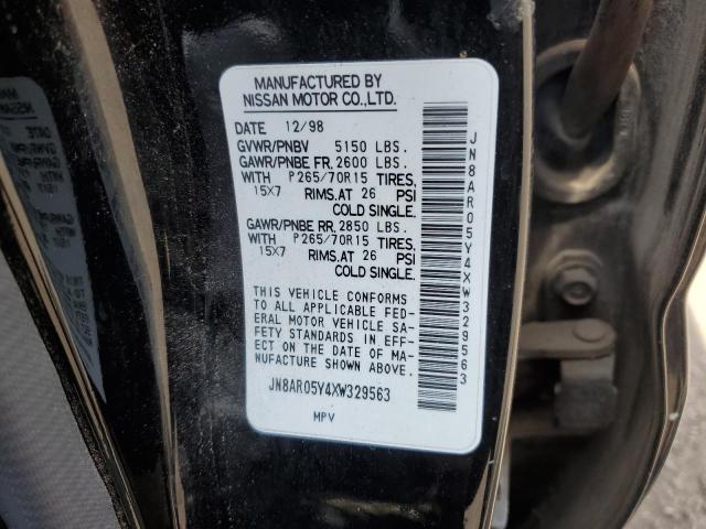 JN8AR05Y4XW329563 - 1999 NISSAN PATHFINDER LE BLACK photo 13