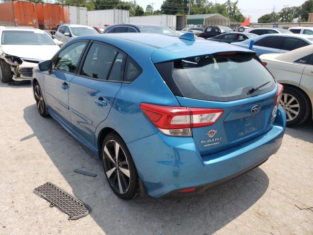 4S3GTAM67K3720505 - 2019 SUBARU IMPREZA SPORT BLUE photo 2