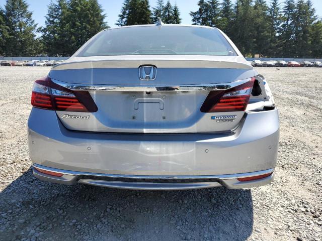 JHMCR6F74HC010176 - 2017 HONDA ACCORD TOURING HYBRID SILVER photo 6