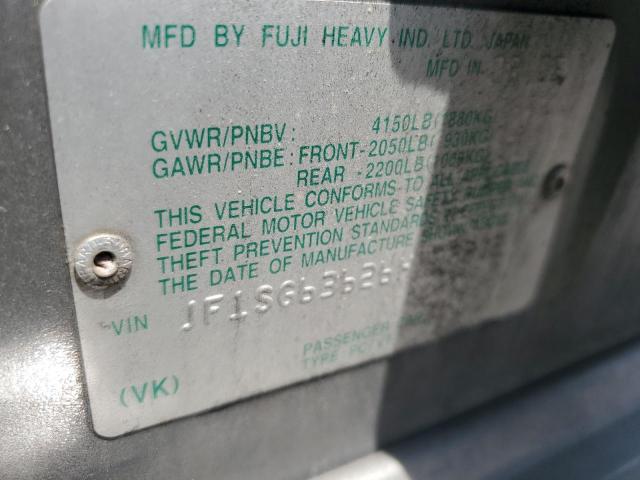 JF1SG63626H727082 - 2006 SUBARU FORESTER 2.5X GRAY photo 14