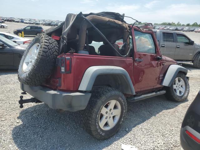 1C4AJWAG1CL261639 - 2012 JEEP WRANGLER SPORT MAROON photo 3
