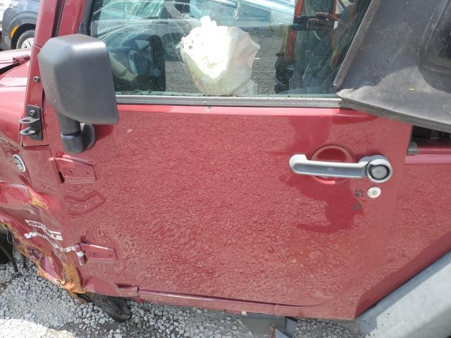 1C4AJWAG1CL261639 - 2012 JEEP WRANGLER SPORT MAROON photo 7