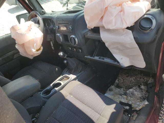 1C4AJWAG1CL261639 - 2012 JEEP WRANGLER SPORT MAROON photo 8