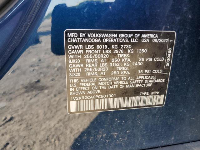 1V2KR2CA0PC501301 - 2023 VOLKSWAGEN ATLAS SE Mavi fotoğraf 13