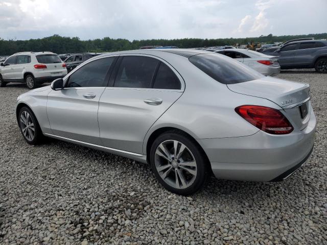 55SWF4KB8FU022903 - 2015 MERCEDES-BENZ C 300 4MATIC SILVER photo 2