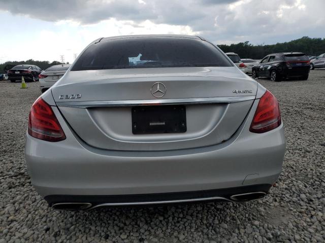 55SWF4KB8FU022903 - 2015 MERCEDES-BENZ C 300 4MATIC SILVER photo 6