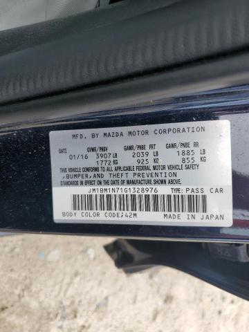 JM1BM1N71G1328976 - 2016 MAZDA 3 GRAND TOURING BLUE photo 12