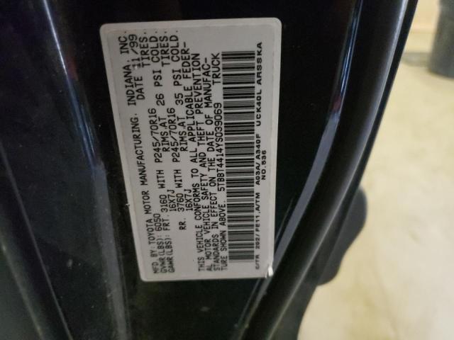 5TBBT4414YS039069 - 2000 TOYOTA TUNDRA ACCESS CAB 黑色 照片 12