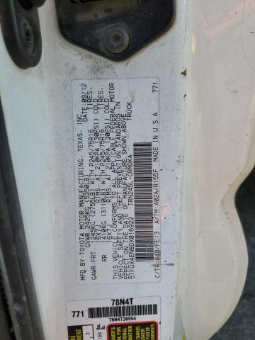 5TFUX4EN6DX016922 - 2013 TOYOTA TACOMA ACCESS CAB Blanco foto 12