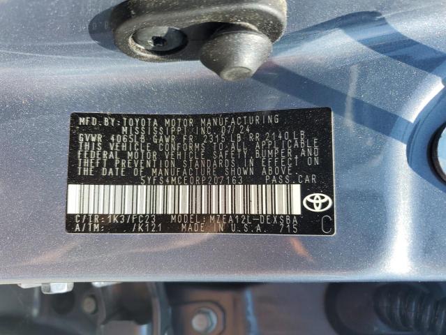 5YFS4MCE0RP207163 - 2024 TOYOTA COROLLA SE Mavi foto 12