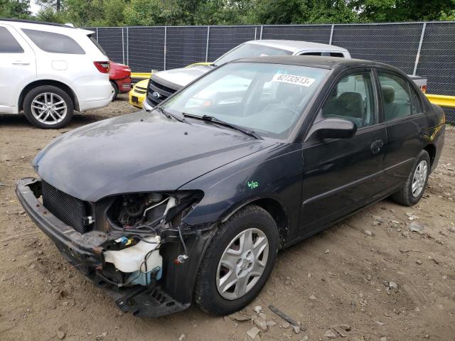 1HGES16365L025287 - 2005 HONDA CIVIC DX VP أسود صورة 1