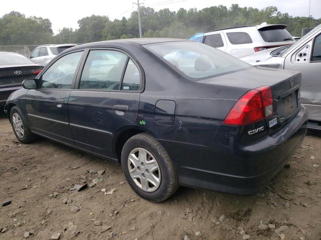 1HGES16365L025287 - 2005 HONDA CIVIC DX VP أسود صورة 2