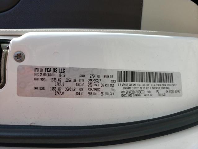 2C4RC1BG7HR543331 - 2017 CHRYSLER PACIFICA TOURING L თეთრი ფოტო 13