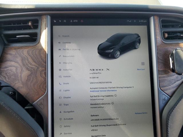 5YJXCBE21LF305119 - 2020 TESLA MODEL X BLACK photo 9