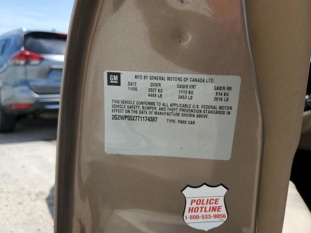 2G2WP552771174387 - 2007 PONTIAC GRAND PRIX 棕色 照片 12