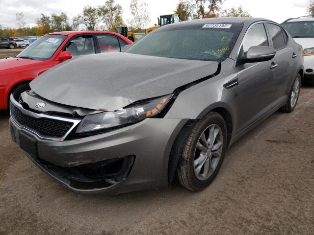 5XXGM4A79DG205990 - 2013 KIA OPTIMA LX GRAY photo 2