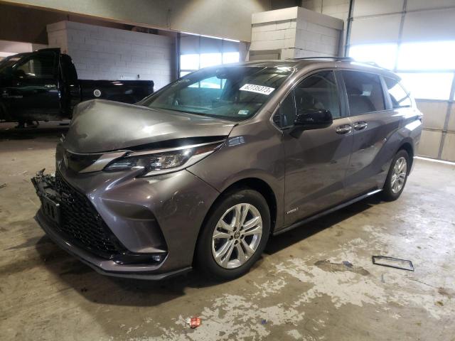 5TDXSKFCXMS037033 - 2021 TOYOTA SIENNA XSE GRAY photo 1