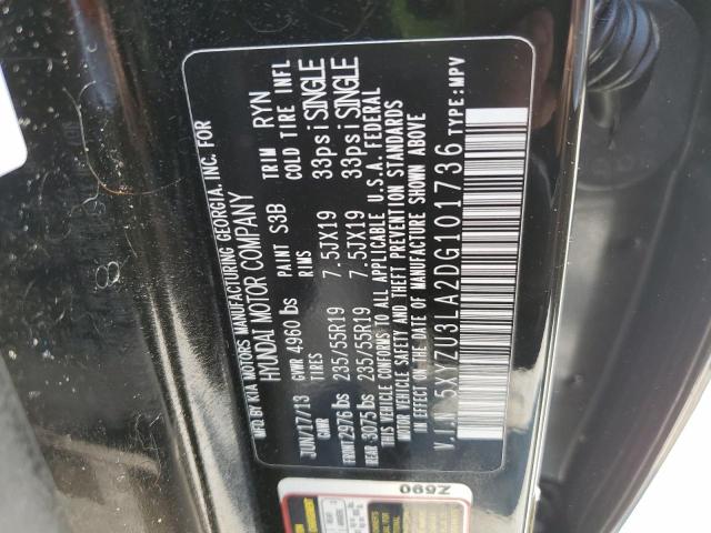 5XYZU3LA2DG101736 - 2013 HYUNDAI SANTA FE S BLACK photo 14