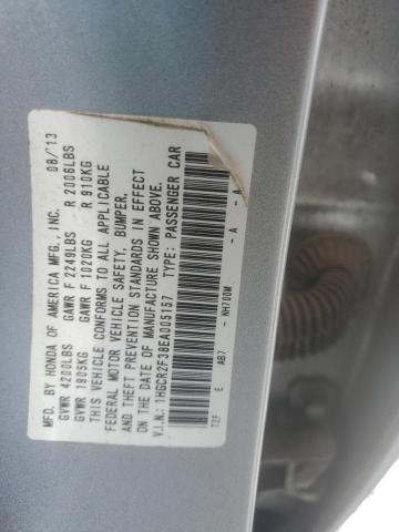 1HGCR2F38EA005157 - 2014 HONDA ACCORD LX GRAY photo 13