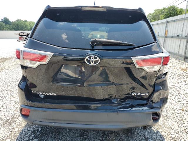 5TDJKRFH7GS228682 - 2016 TOYOTA HIGHLANDER XLE BLACK photo 6