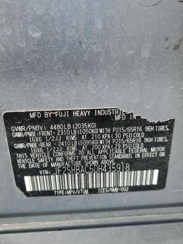 JF2SHBAC5DH435918 - 2013 SUBARU FORESTER 2.5X Сріблястий фото 13