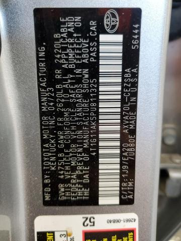 4T1G11AK5PU811325 - 2023 TOYOTA CAMRY SE NIGHT SHADE SILVER photo 13