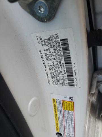 1HGCV1F50KA149613 - 2019 HONDA ACCORD EXL 白色 照片 12