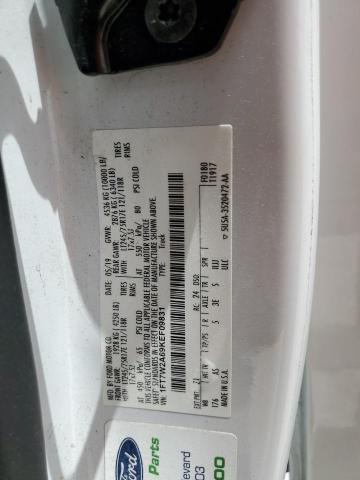 1FT7W2A69KEF09831 - 2019 FORD F250 SUPER DUTY თეთრი ფოტო 12