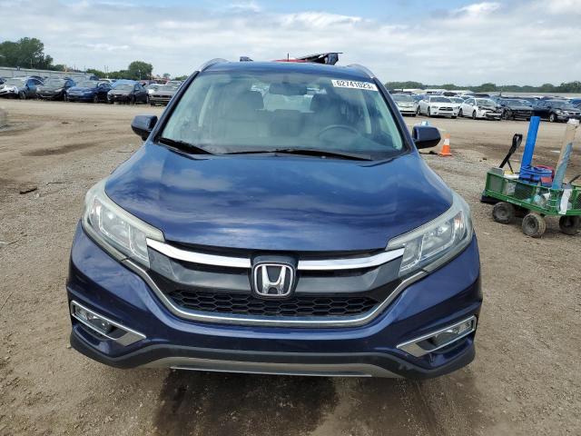 2HKRM4H77FH625382 - 2015 HONDA CR-V EXL BLUE photo 5