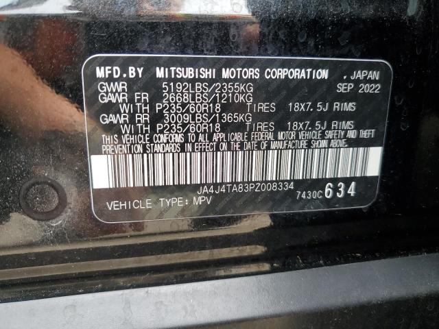 JA4J4TA83PZ008334 - 2023 MITSUBISHI OUTLANDER ES BLACK photo 13