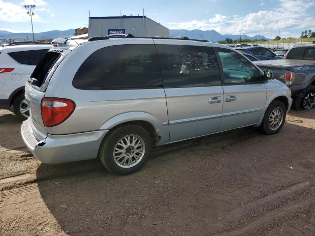 2C4GT44L42R654476 - 2002 CHRYSLER TOWN & COU LX BLUE photo 3