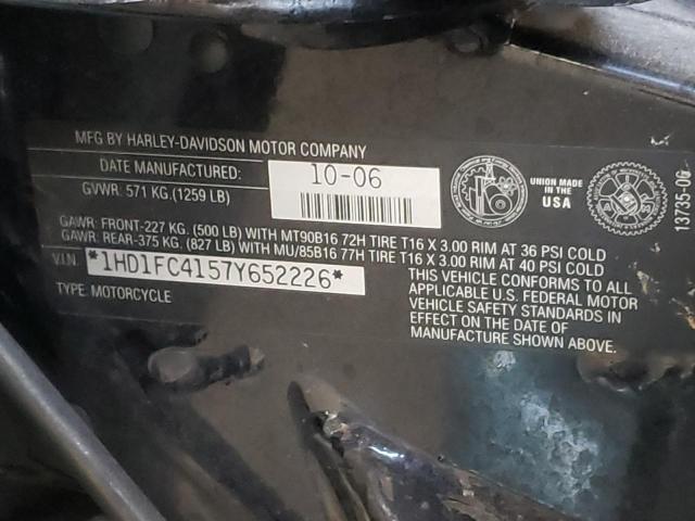 1HD1FC4157Y652226 - 2007 HARLEY-DAVIDSON FLHTCUI 双色 照片 10