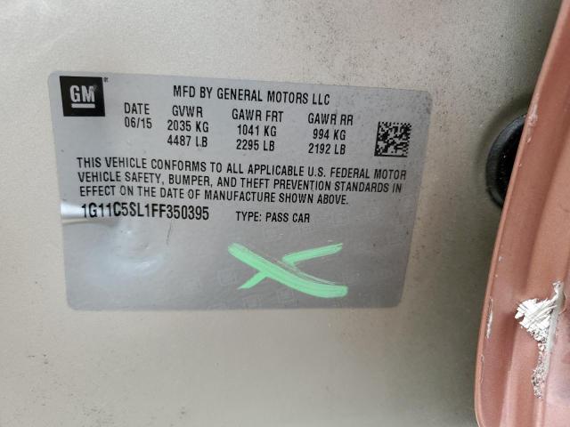 1G11C5SL1FF350395 - 2015 CHEVROLET MALIBU 1LT PINK photo 12