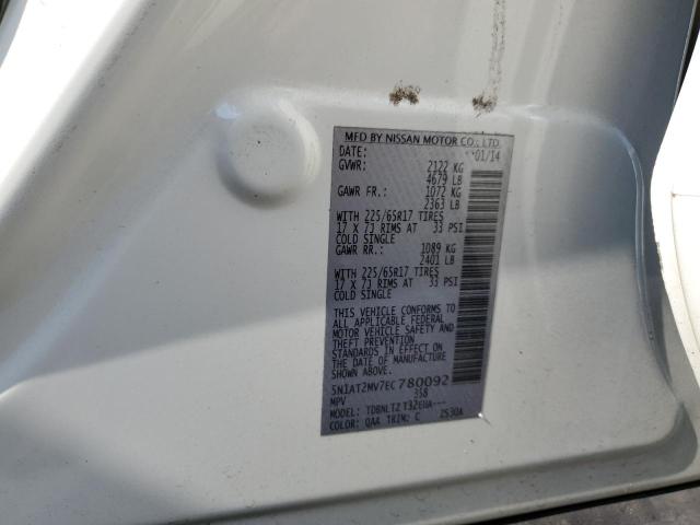 5N1AT2MV7EC780092 - 2014 NISSAN ROGUE S SILVER photo 13