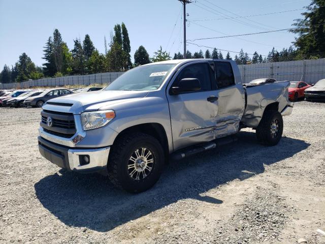 5TFUM5F13EX050389 - 2014 TOYOTA TUNDRA DOUBLE CAB SR/SR5 GRAY photo 1