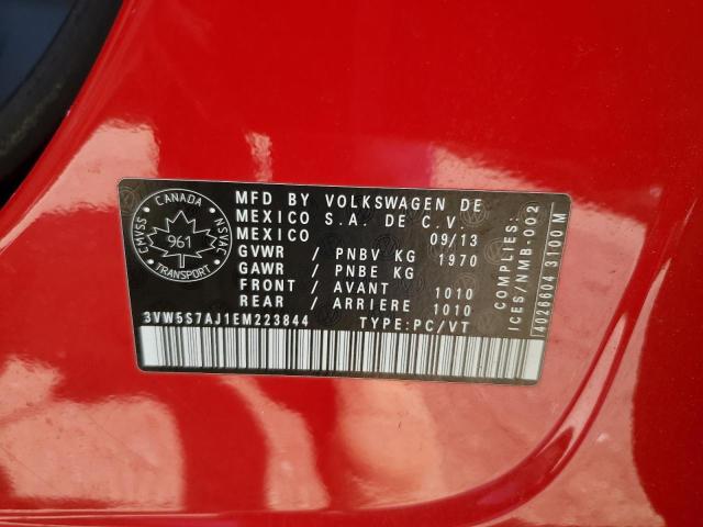 3VW5S7AJ1EM223844 - 2014 VOLKSWAGEN JETTA GLI RED photo 12