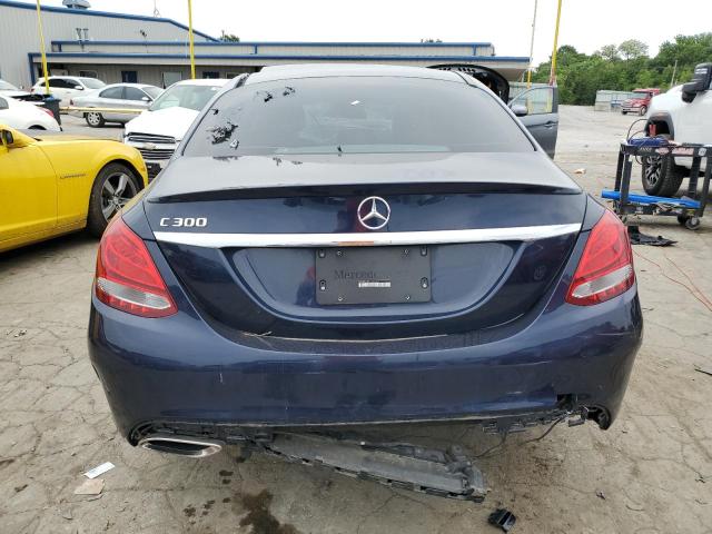 55SWF4JB2HU209249 - 2017 MERCEDES-BENZ C 300 BLUE photo 6