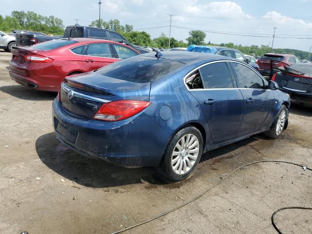 W04GN5EC4B1142780 - 2011 BUICK REGAL CXL BLUE photo 3