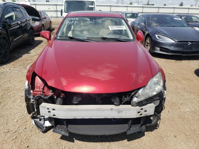 JTHCK262695030629 - 2009 LEXUS IS 250 RED photo 5