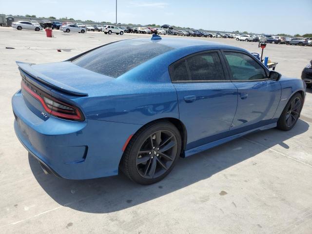 2C3CDXCT2MH648672 - 2021 DODGE CHARGER R/T BLUE photo 3