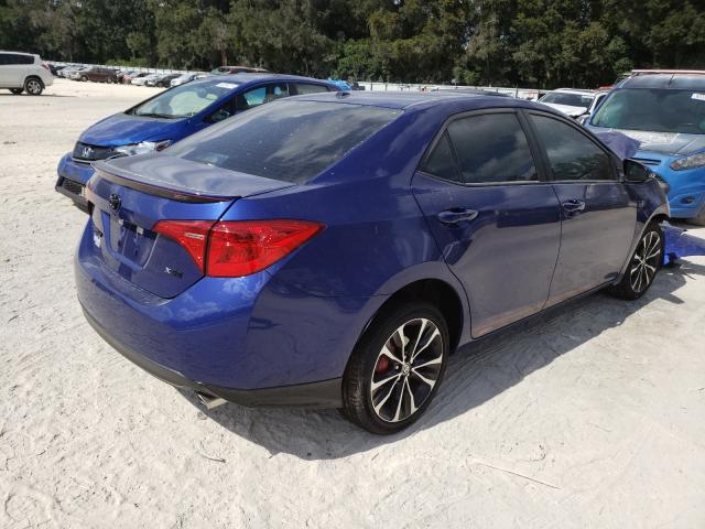 5YFBURHE2KP880273 - 2019 TOYOTA COROLLA L BLUE photo 4