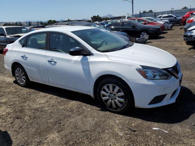 3N1AB7APXHY345396 - 2017 NISSAN SENTRA S WHITE photo 4