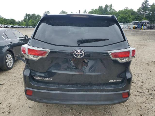 5TDJKRFH2GS314708 - 2016 TOYOTA HIGHLANDER XLE BLACK photo 6