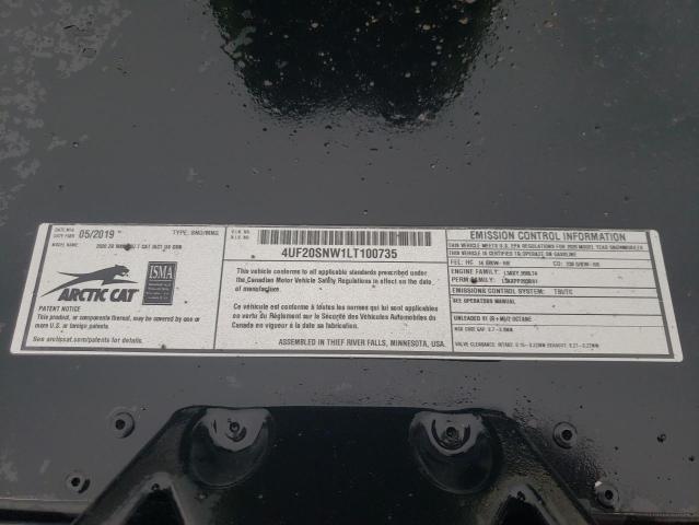 4UF20SNW1LT100735 - 2020 ARCTIC CAT SNOWMOBILE 绿色 照片 10