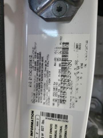 3FA6P0LU5JR172293 - 2018 FORD FUSION SE HYBRID WHITE photo 13