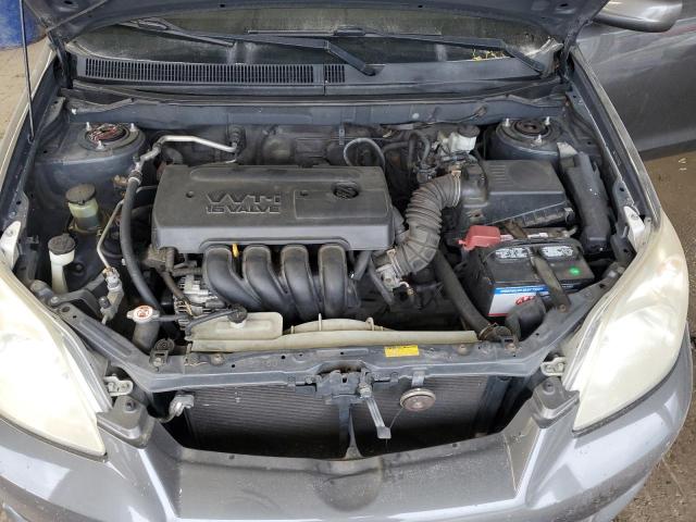 2T1KR32E67C658740 - 2007 TOYOTA COROLLA MA XR GRAY photo 12