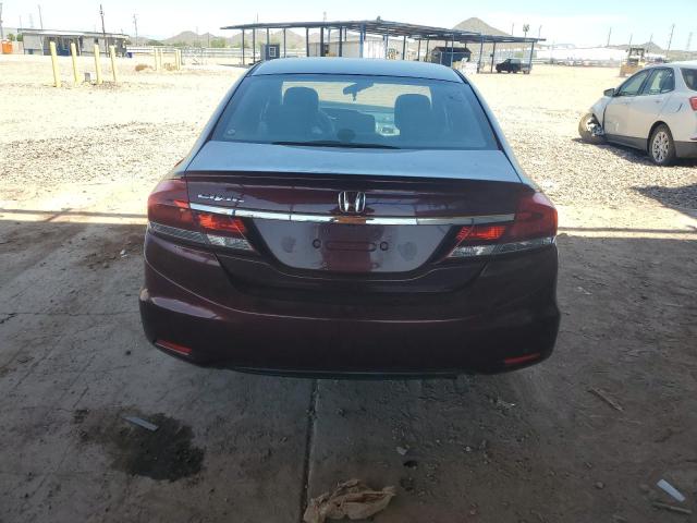19XFB2F86DE083010 - 2013 HONDA CIVIC EX BURGUNDY photo 6