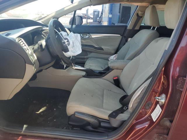 19XFB2F86DE083010 - 2013 HONDA CIVIC EX BURGUNDY photo 7