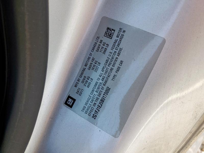 2G1FJ1EJ5B9173092 - 2011 CHEVROLET CAMARO SS SILVER photo 13