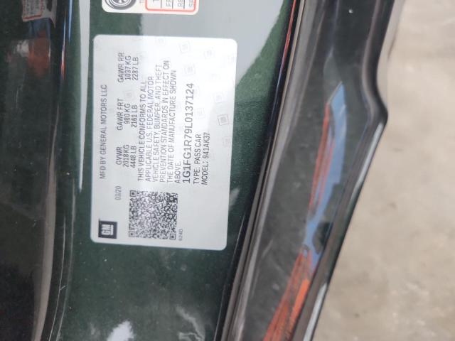 1G1FG1R79L0137124 - 2020 CHEVROLET CAMARO SS أخضر صورة 12